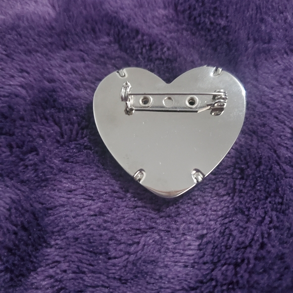 Art Nouveau heart brooch pin - Picture 2 of 5